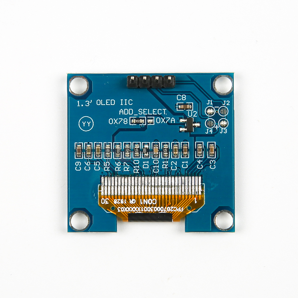 "Дисплей I2C OLED LCD 1.3"", SH1106 синие символы на белом экране"